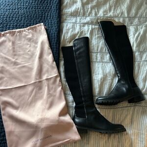 Stuart Weitzman Black Leather Tall Boots